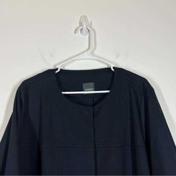 Marina Rinaldi Persona Navy Blue Blazer Jacket Size US 22 - Picture 3 of 9